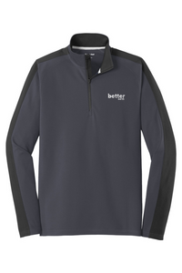 Sport-Tek® Sport-Wick® Textured Colorblock 1/4-Zip Pullover